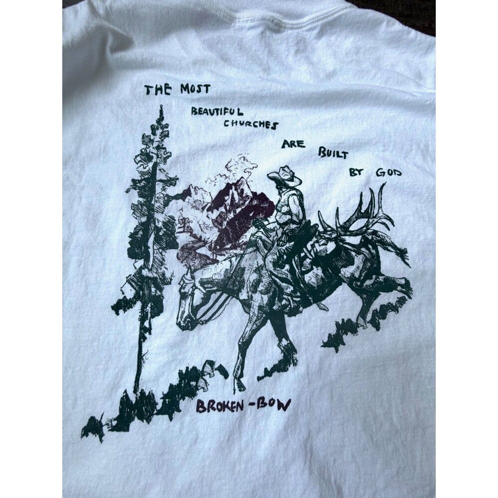 Broken-Bow Western T Shirt Mens Religious God's Churches